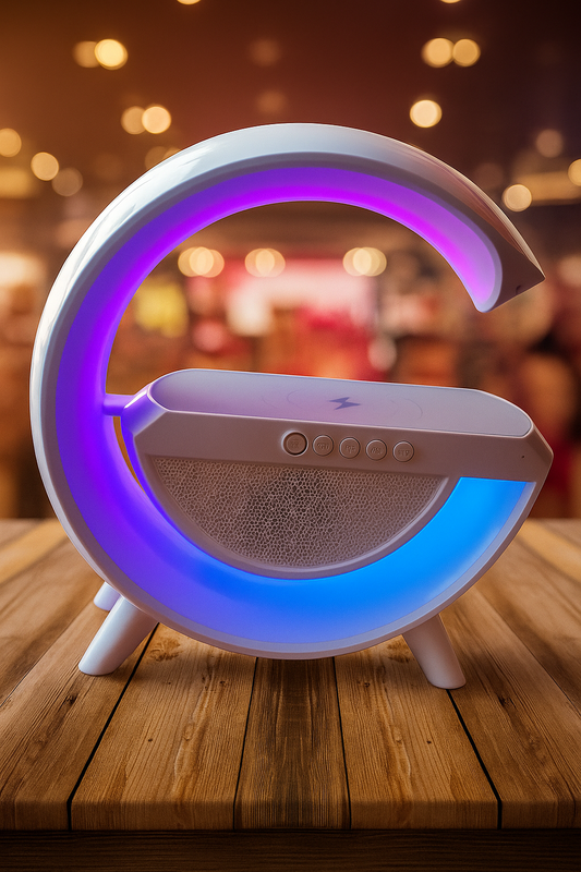 G-Shape LED Wireless Charging Speaker Lamp