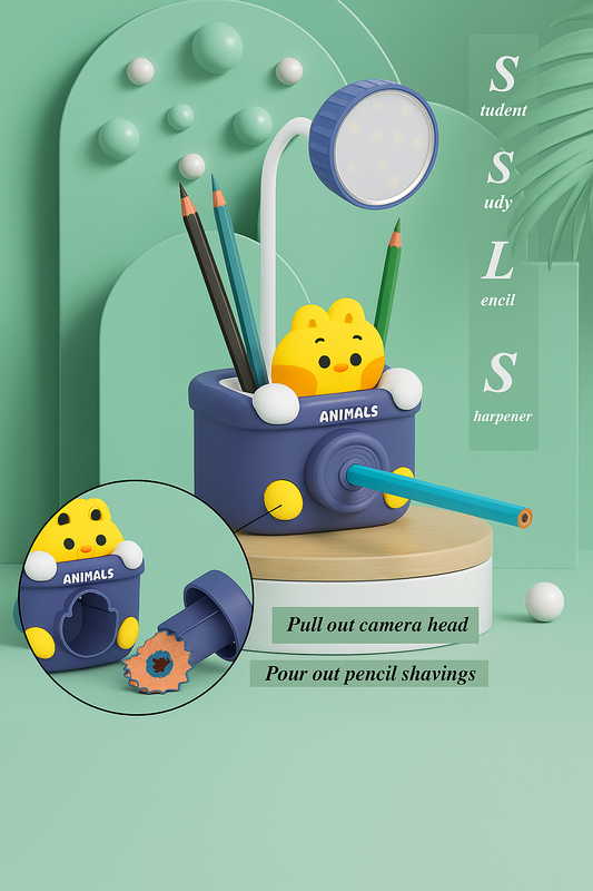 Table Lamp - Desk Lamp with Pen Holder & Sharpener
