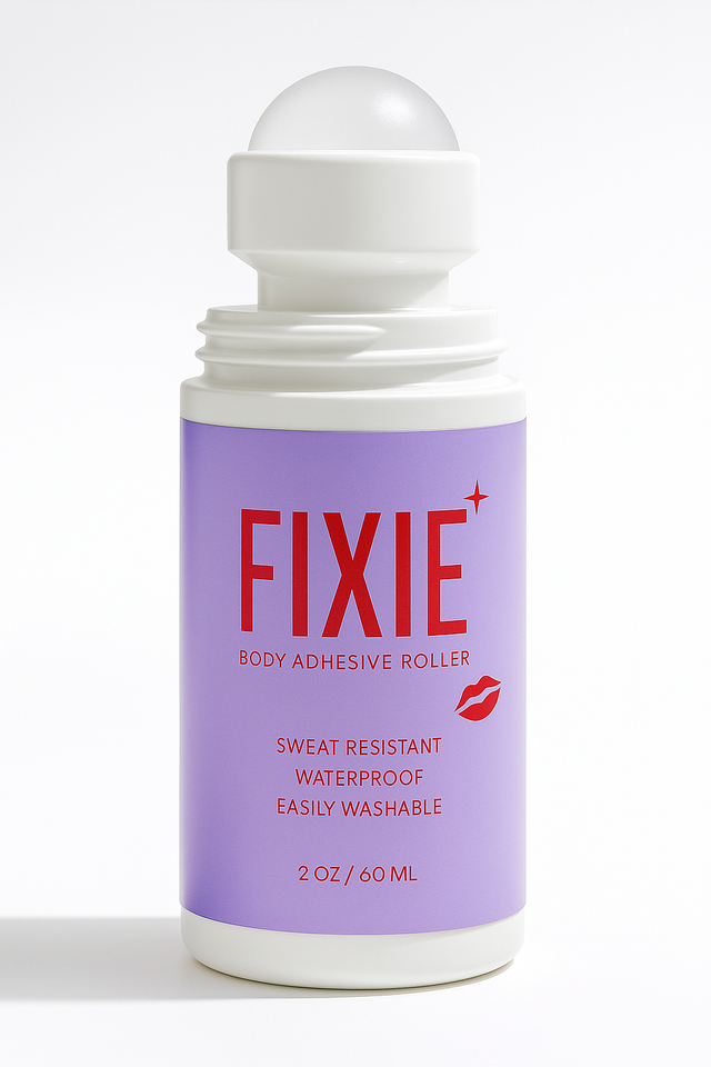 NewClick Fixie Body Adhesive Roller – Skin Safe Body Glue for Clothing & Fashion & Costume Fixes(60 Ml)