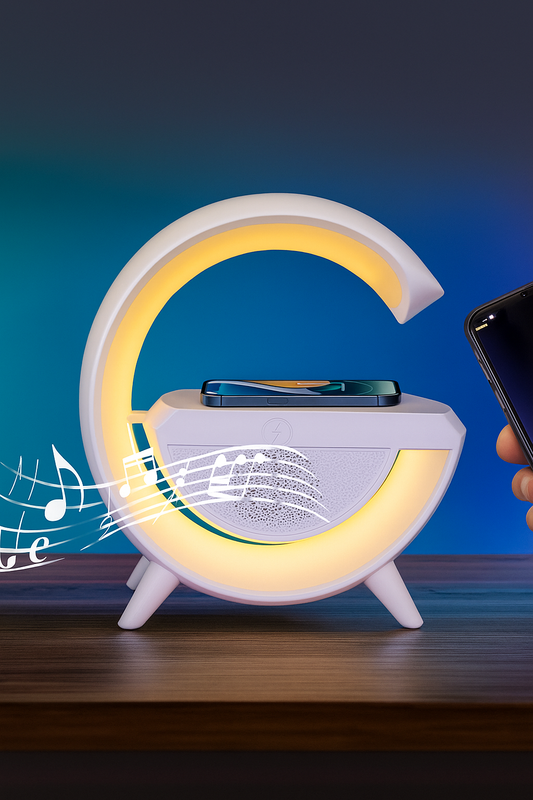 G-Shape LED Wireless Charging Speaker Lamp