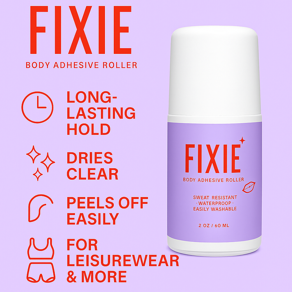 NewClick Fixie Body Adhesive Roller – Skin Safe Body Glue for Clothing & Fashion & Costume Fixes(60 Ml)