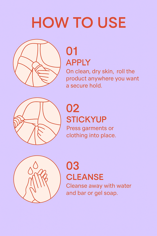 NewClick Fixie Body Adhesive Roller – Skin Safe Body Glue for Clothing & Fashion & Costume Fixes(60 Ml)